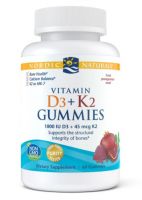 Vitamin D3 + K2 Gummies - 60 Gummies (Pomegranate)