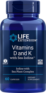 Vitamins D and K with Sea-Iodine™, 60 capsules