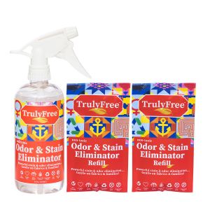 Refillable Non-Toxic Odor & Stain Eliminator Starter Kit (Bottle + 2 Refills)