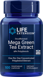 Decaffeinated Mega Green Tea Extract - 100 Vegetarian Capsules