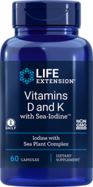 Vitamins D and K with Sea-Iodine™, 60 capsules
